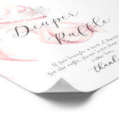 Winter Roze Strik Luierspel Tafelbord Poster (Hoek)