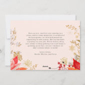 Winter Roze Vrolijke Drie Foto Kerstvakantie Feestdagenkaart (Achterkant)