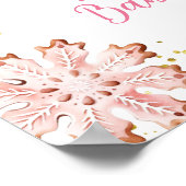 Winter Roze Welkom Bord van Gemberkoek Poster (Hoek)