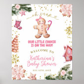 Winter Roze Welkom Bord van Gemberkoek Poster (Voorkant)