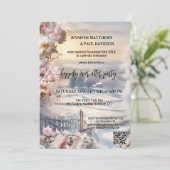 Winter Rozen gelukkig ooit na bruiloft Kaart (Staand voorkant)