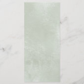 Winter Rozen White Gold Floral Wedding Menu (Achterkant)