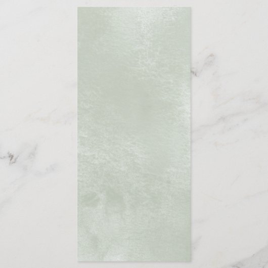 Winter Rozen White Gold Floral Wedding Menu (Achterkant)