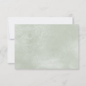 Winter Rozen White Gold Floral Wedding RSVP Kaartje (Achterkant)
