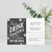 Winter RSVP Tijd tot Drink Champagne (Staand voorkant)