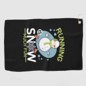 Winter Runner - Runner is Snow Much Fun Golfhanddoek (Horizontaal)