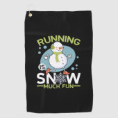 Winter Runner - Runner is Snow Much Fun Golfhanddoek (Voorkant)