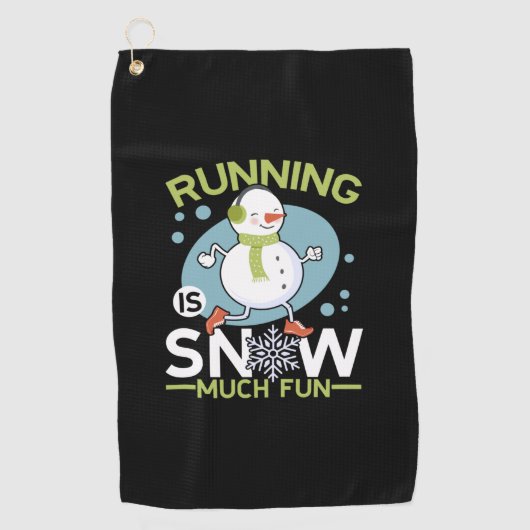 Winter Runner - Runner is Snow Much Fun Golfhanddoek (Voorkant)