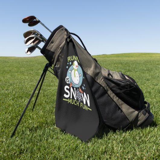 Winter Runner - Runner is Snow Much Fun Golfhanddoek (Groen)