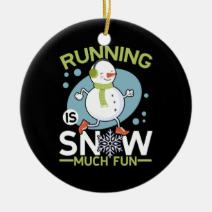 Winter Runner - Runner is Snow Much Fun Keramisch Ornament