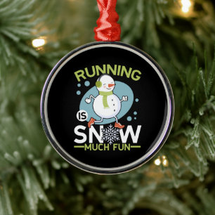 Winter Runner - Runner is Snow Much Fun Metalen Ornament