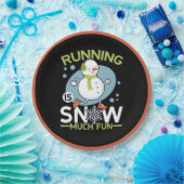 Winter Runner - Runner is Snow Much Fun Papieren Bordje (Feest)