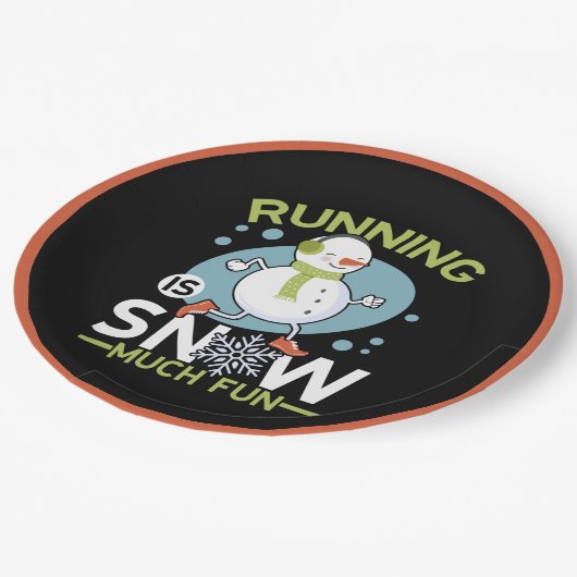 Winter Runner - Runner is Snow Much Fun Papieren Bordje (Gekanteld)