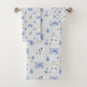 Winter Running - Sneeuwman Kerstboom Bad Handdoek (Insitu)