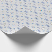 Winter Running - Sneeuwman Kerstboom Cadeaupapier (Hoek)