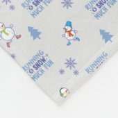 Winter Running - Sneeuwman Kerstboom Fleece Deken (Hoek)
