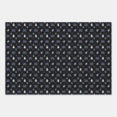 Winter Running - Sneeuwman Kerstboom Inpakpapier Vel (Voorkant 3)