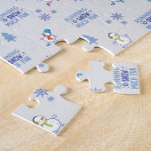 Winter Running - Sneeuwman Kerstboom Legpuzzel (Zijkant)