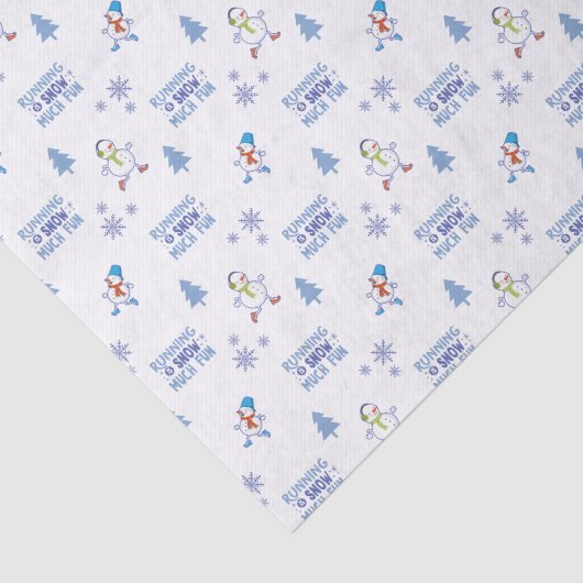Winter Running - Sneeuwman Kerstboom Tissuepapier (Detail)
