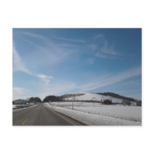 Winter Rural Scene with Hill in Ohio