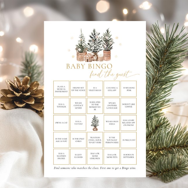 Winter Rustic Baby Bingo Vind het Gastenspel (Creator heeft geüpload)