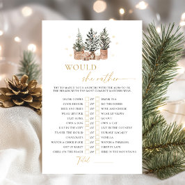 Winter Rustic Baby shower zou ze liever spel