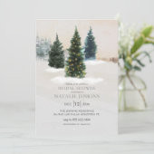 Winter Rustic Bridal Shower Kaart (Staand voorkant)