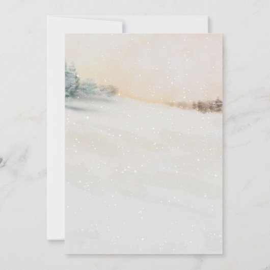 Winter Rustic Bridal Shower Kaart (Achterkant)