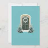 Winter Rustic Cabin Snow Pine Wedding Invitation Kaart (Achterkant)