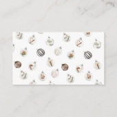 Winter Rustic Christmas Baby shower Luierverloting Informatiekaartje (Achterkant)