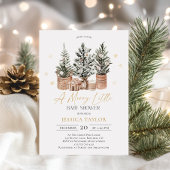 Winter Rustic Christmas Een vrolijk klein Baby sho Kaart