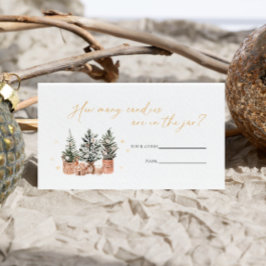 Winter Rustic Christmas Guess Hoeveel Snoepjes Informatiekaartje