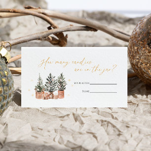 Winter Rustic Christmas Guess Hoeveel Snoepjes Informatiekaartje