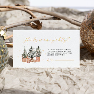 Winter Rustic Christmas Hoe groot is de buik van m Informatiekaartje