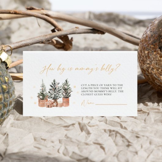 Winter Rustic Christmas Hoe groot is de buik van m Informatiekaartje