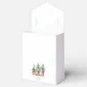 Winter Rustic Christmas Trees Baby shower Bedankdoosjes (Geopend)