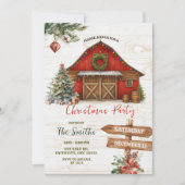 Winter Rustic Country Holiday Barnyard Party Kaart (Voorkant)