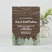 Winter Rustic Couples Baby shower Uitnodiging (Staand voorkant)