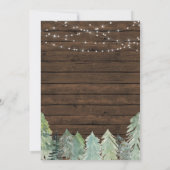 Winter Rustic Couples Baby shower Uitnodiging (Achterkant)