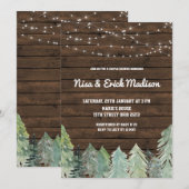 Winter Rustic Couples Baby shower Uitnodiging (Voorkant / Achterkant)