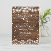 Winter Rustic Engagement Party Uitnodiging (Staand voorkant)