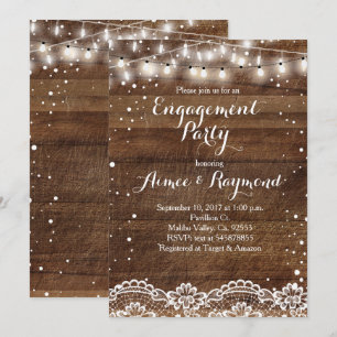 Winter Rustic Engagement Party Uitnodiging