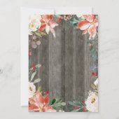 Winter Rustic Floral Barn Wood Vrijgezellenfeest Kaart (Achterkant)