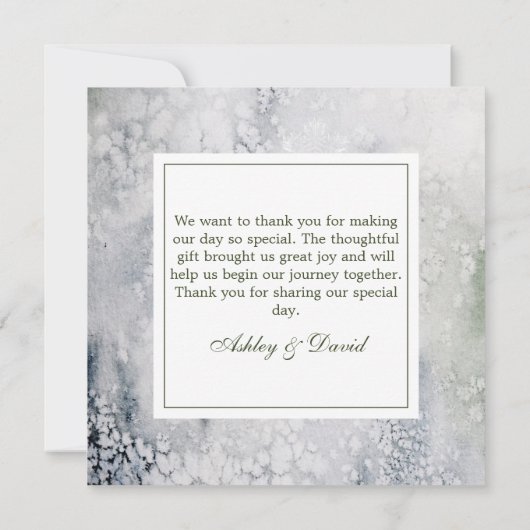 Winter Rustic Pine Trees Lantaarn Dank je wel Bedankkaart (Achterkant)