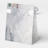 Winter Rustic Pine Trees Lantern Botanical Wedding Bedankdoosjes (Achterkant)