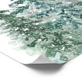 Winter Rustic Pine Trees Lantern Botanical Wedding Poster (Hoek)