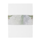 Winter Rustic Pine Trees Lantern Wedding Uitnodigingen Wikkel (Achterkant Voorbeeld)