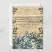 Winter Rustic Waterverf Baby shower Kaart (Voorkant)