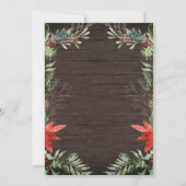 Winter Rustic Wooden Bridal Shower Kaart (Achterkant)