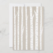 Winter Rustic Woodland Baby shower Uitnodiging (Achterkant)